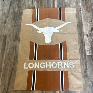 Texas Longhorns Burlap Flag